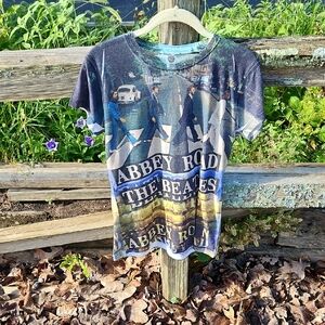 The Beatles Blue and Yellow Short Sleeve Tee